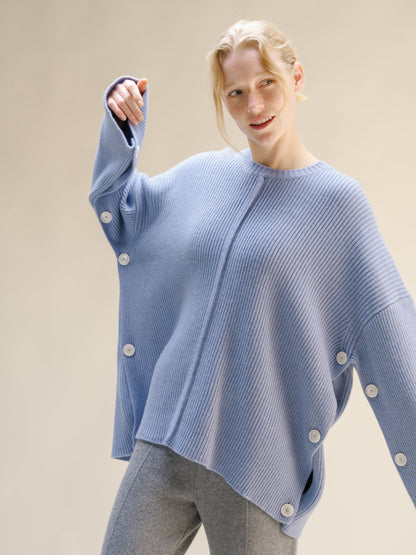 Malhas Camisola-capa oversized em mistura de lã e caxemira San Rocco Italia