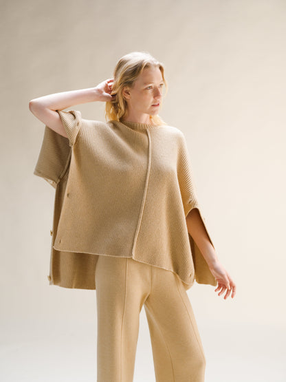 Malhas Camisola-capa oversized em mistura de lã e caxemira San Rocco Italia