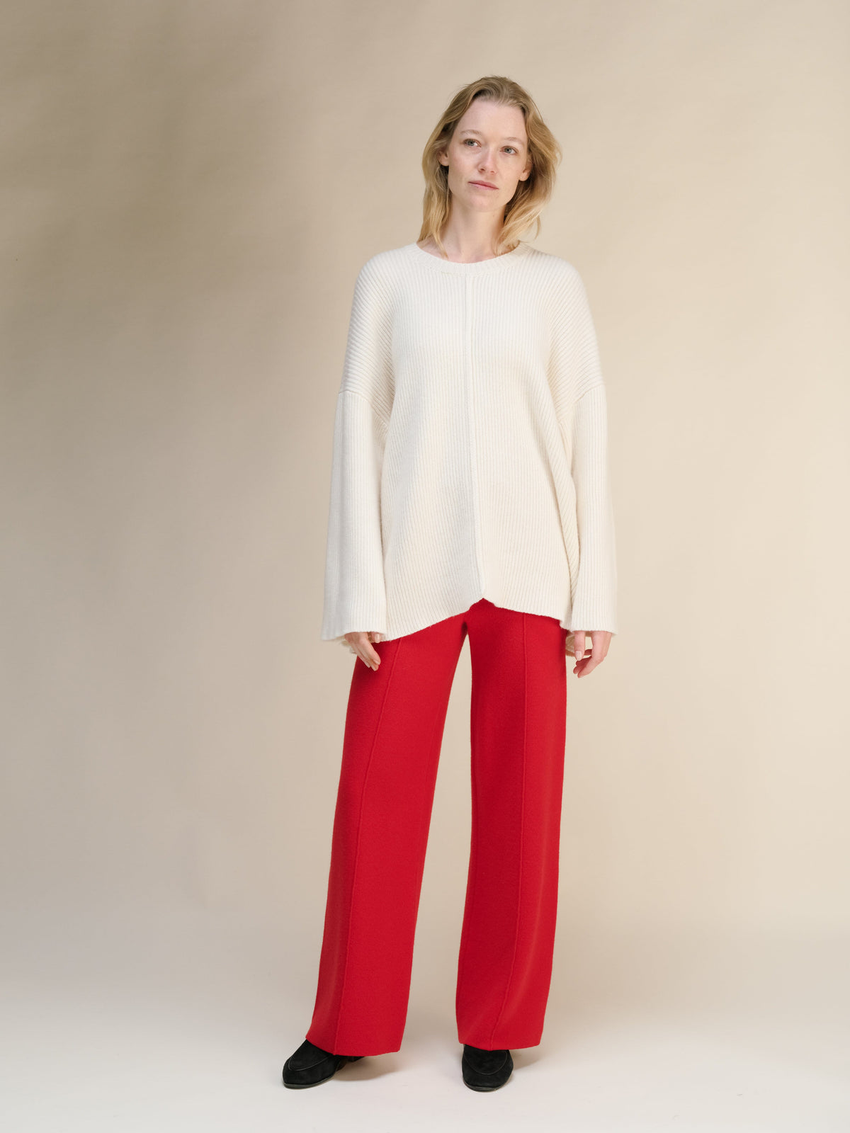 Malhas Camisola-capa oversized em mistura de lã e caxemira San Rocco Italia