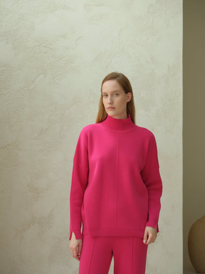 Maglieria Bubble / S Wool & Cashmere Mix Solid Maxi Turtleneck Sweater San Rocco Italia