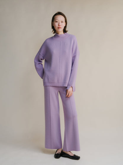 Maglieria Wool & Cashmere Mix Solid Maxi Turtleneck Sweater San Rocco Italia