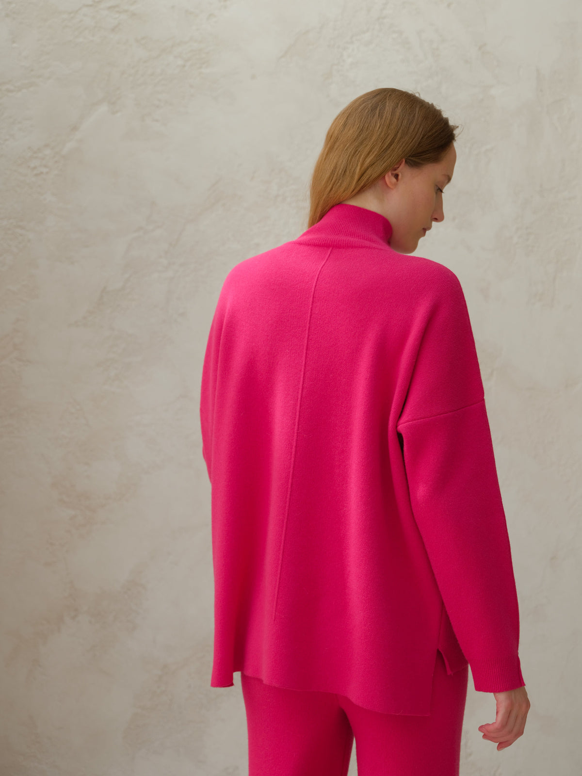 Maglieria Wool & Cashmere Mix Solid Maxi Turtleneck Sweater San Rocco Italia