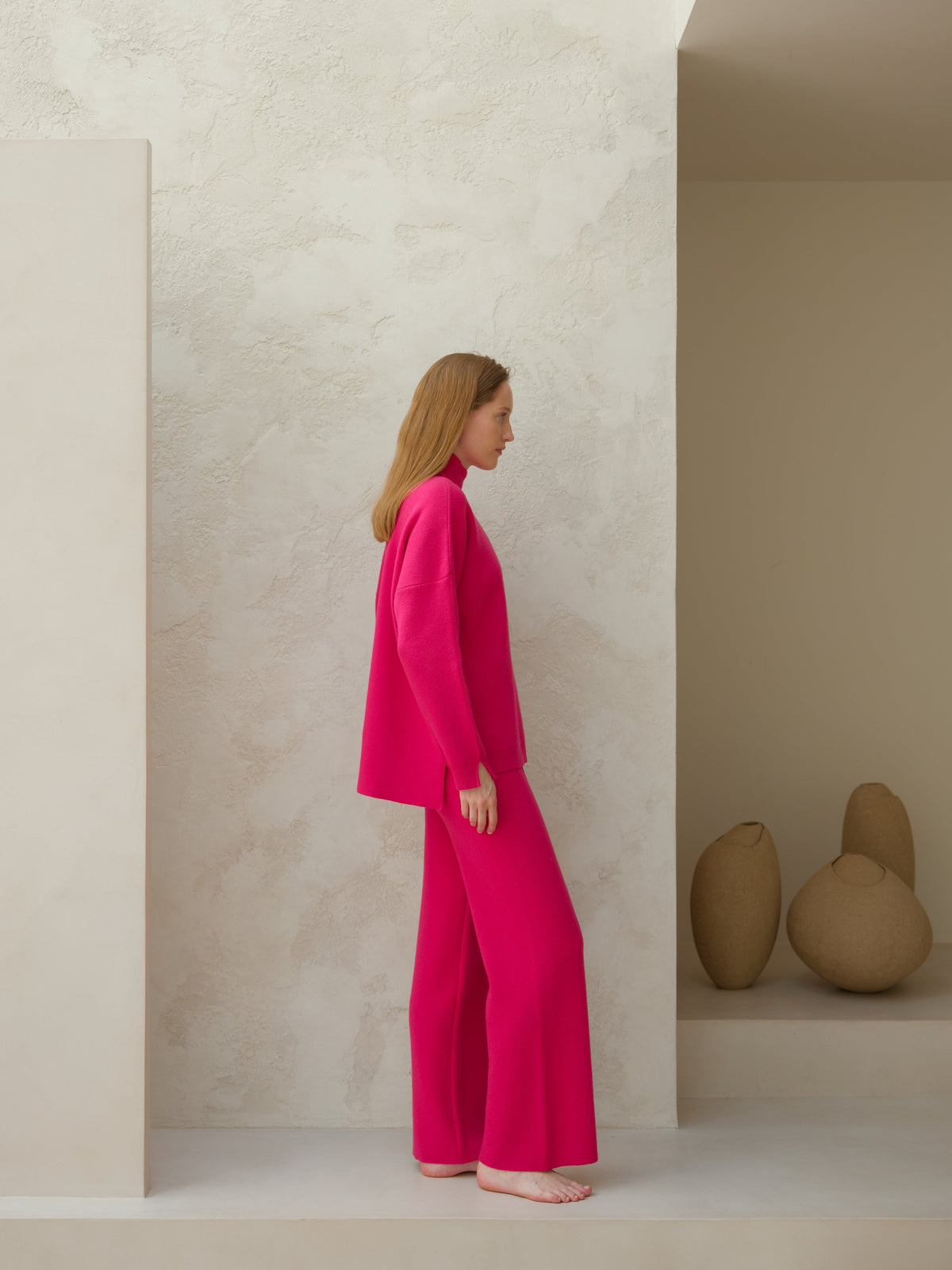 Maglieria Wool & Cashmere Mix Solid Maxi Turtleneck Sweater San Rocco Italia