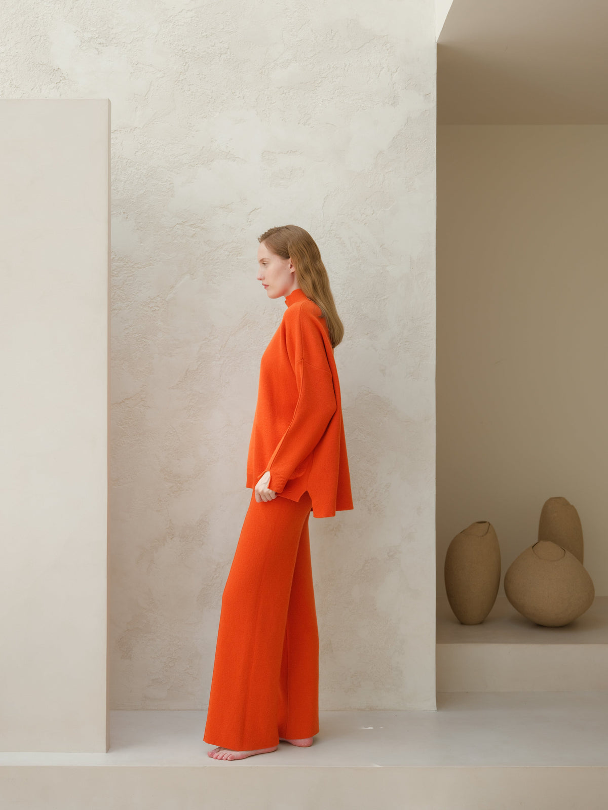 Maglieria Wool & Cashmere Mix Solid Maxi Turtleneck Sweater San Rocco Italia