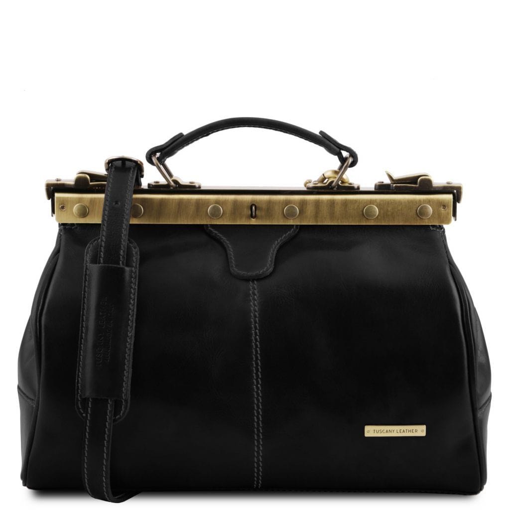 Doctor bags Black Michelangelo - Doctor gladstone leather bag | TL10038 San Rocco Italia