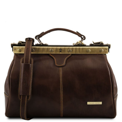 Doctor bags Dark Brown Michelangelo - Doctor gladstone leather bag | TL10038 San Rocco Italia