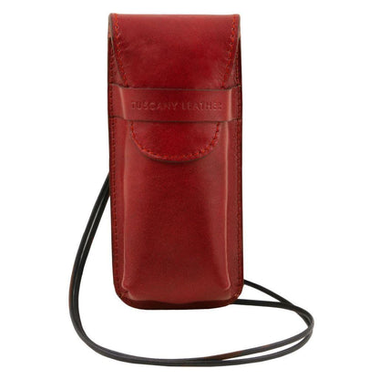 Free time leather accessories Red Exclusive leather eyeglasses/Smartphone/Watch holder | TL141282 San Rocco Italia