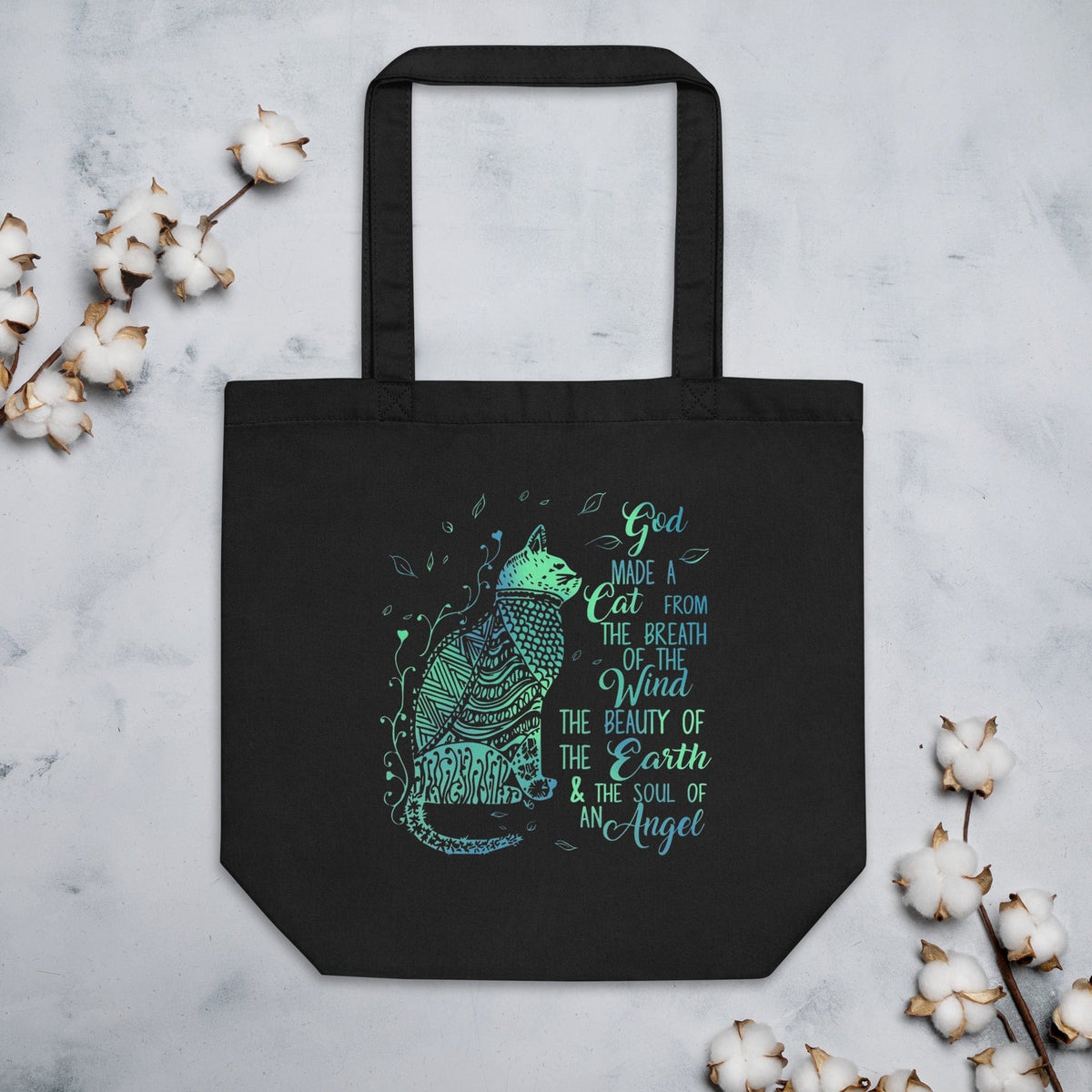 Handbags God Made Cats Eco Tote Bag - Made from 100% Organic Cotton San Rocco Italia