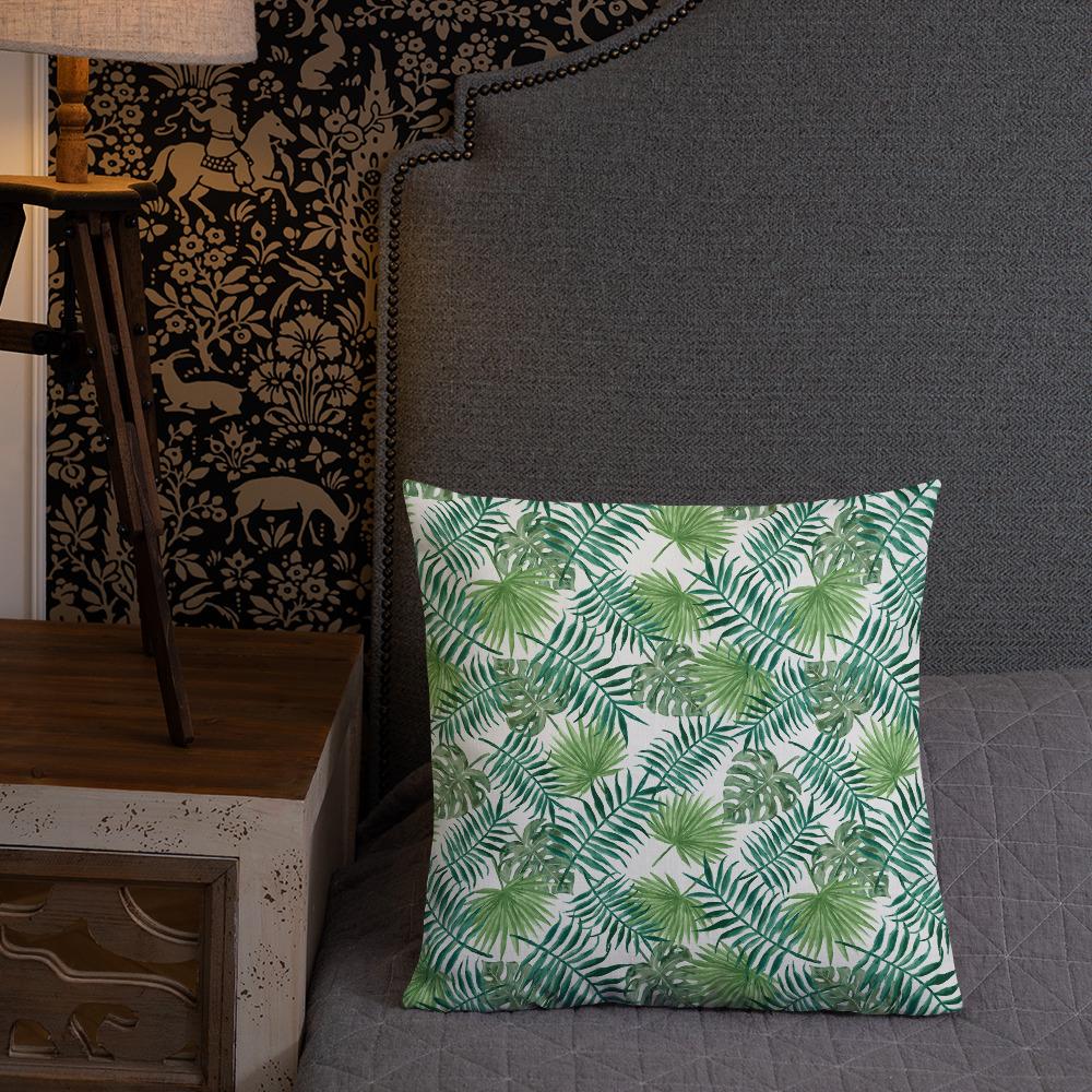 Wonen - Kussens en plaids Premium sierkussen met tropische bladeren San Rocco Italia