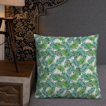 Wonen - Kussens en plaids Premium sierkussen met tropische bladeren San Rocco Italia