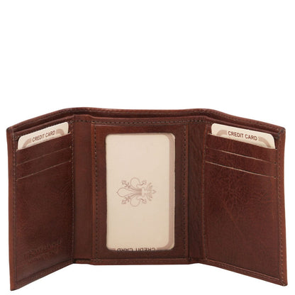 Accessoires femme en cuir Portefeuille exclusif en cuir à trois volets | TL140801 San Rocco Italia