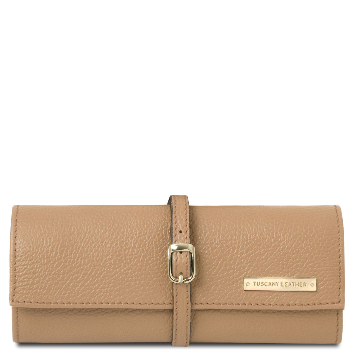 Accesorios de piel para mujer Champán Estuche para joyas de piel suave | TL142193 San Rocco Italia