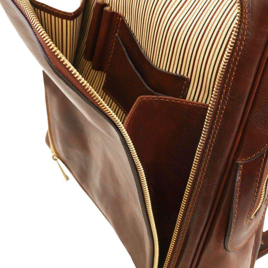 Leather Backpacks Bangkok - Matte leather laptop backpack | TL141793 San Rocco Italia