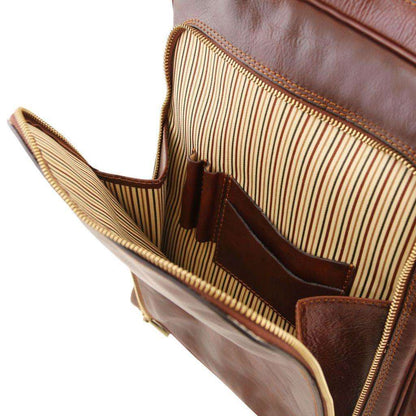 Leather Backpacks Bangkok - Matte leather laptop backpack | TL141793 San Rocco Italia