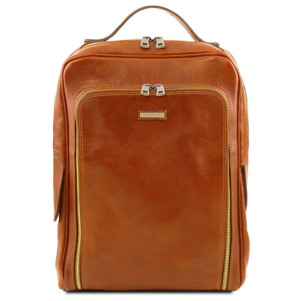 Leather Backpacks Honey Bangkok - Matte leather laptop backpack | TL141793 San Rocco Italia