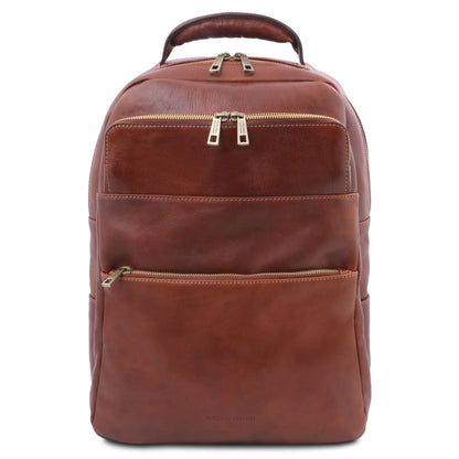 Leather Backpacks Brown Melbourne - Italian leather laptop backpack | TL142205 San Rocco Italia