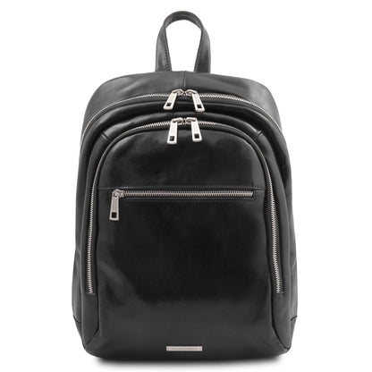 Zaini in pelle Nero Perth - Zaino in pelle a 2 scomparti | TL142049 San Rocco Italia