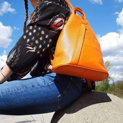 Zaini in pelle Shanghai - Zaino italiano in pelle martellata | TL141881 San Rocco Italia