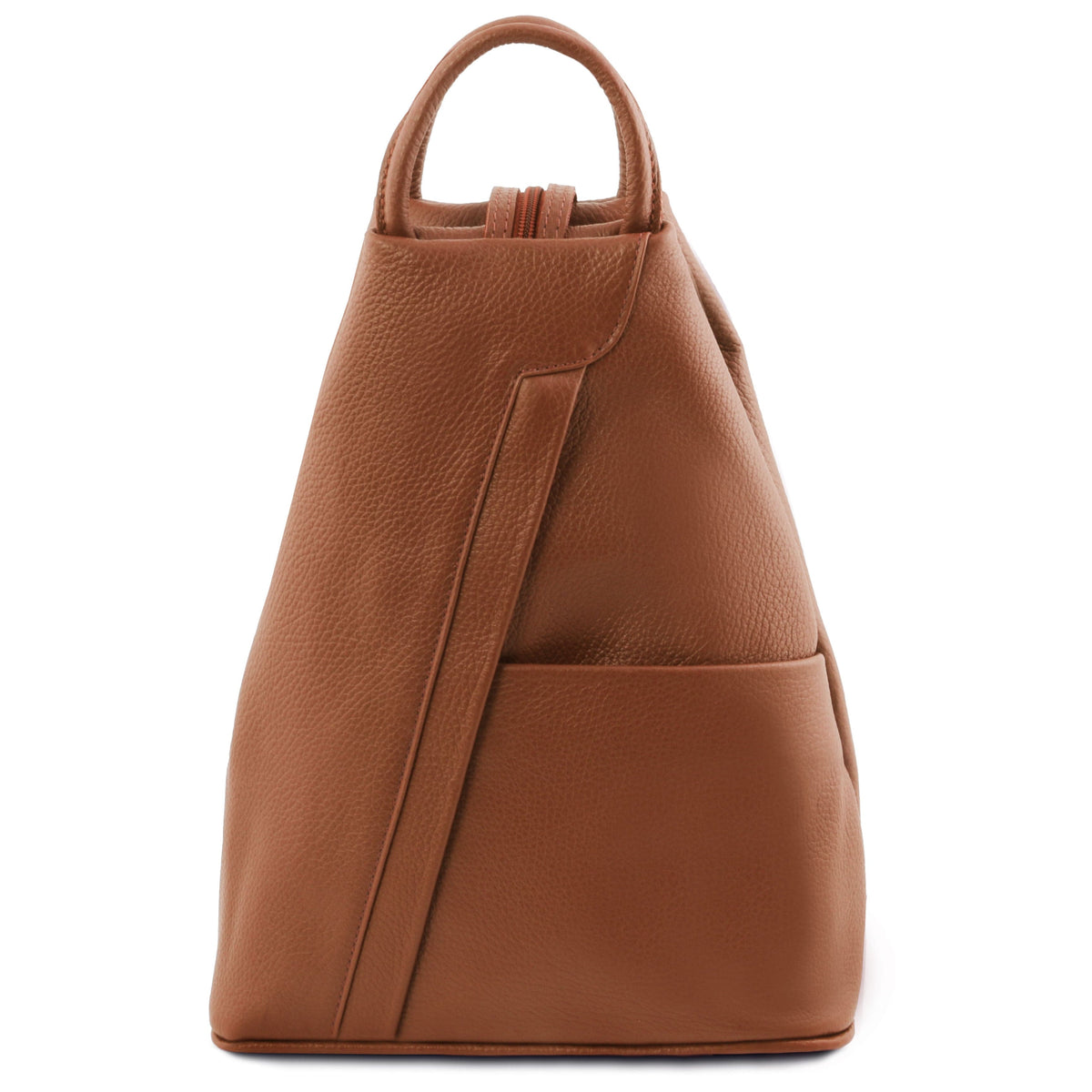 Zaini in pelle Cognac Shanghai - Zaino italiano in pelle martellata | TL141881 San Rocco Italia