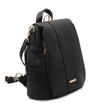 Lederrucksäcke TL Bag - Rucksack aus weichem Leder - Verwandelbare 2-in-1-Rucksack-/Schultertasche | TL142138 San Rocco Italia