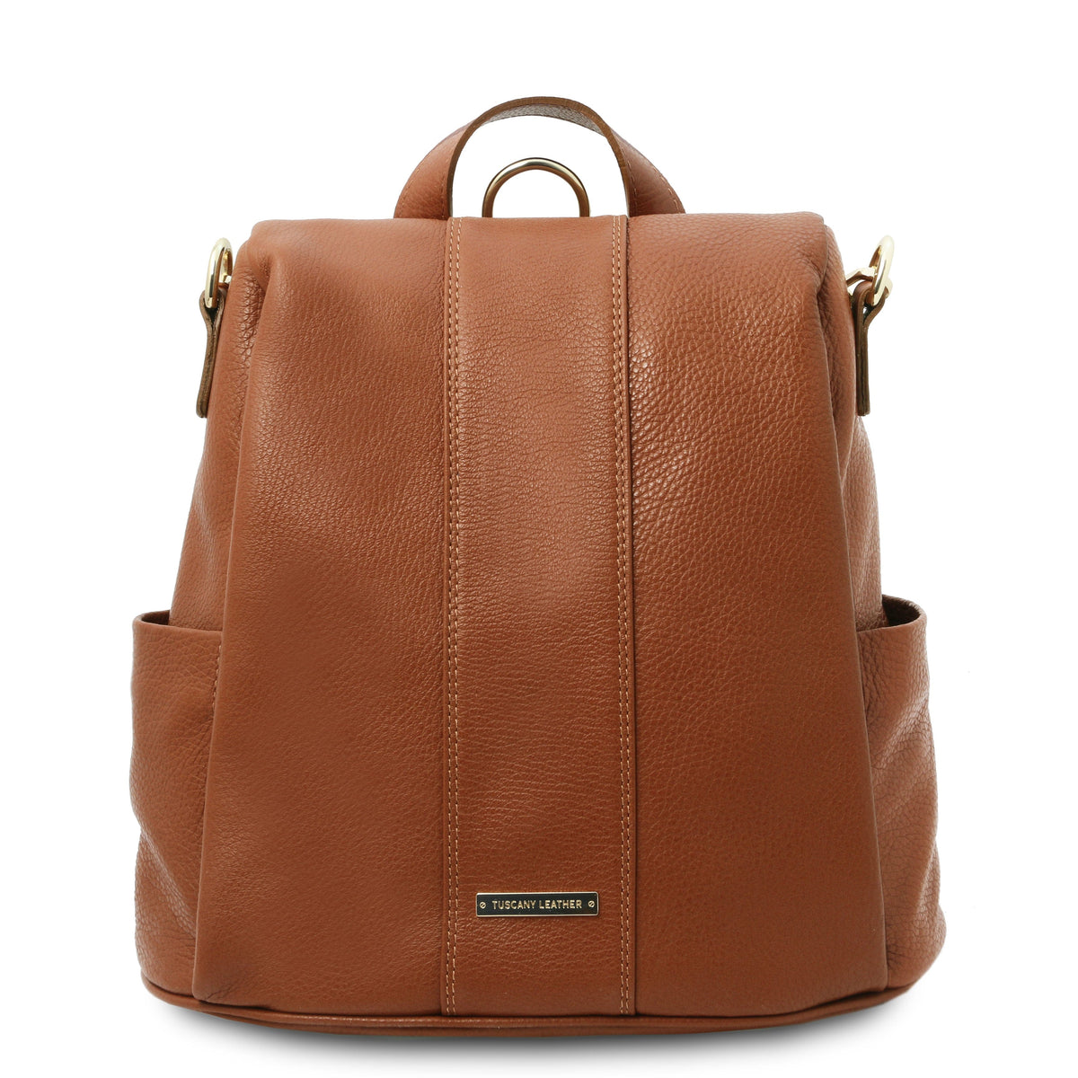Lederrucksäcke Cognac TL Bag - Rucksack aus weichem Leder - Verwandelbare 2-in-1-Rucksack-/Schultertasche | TL142138 San Rocco Italia