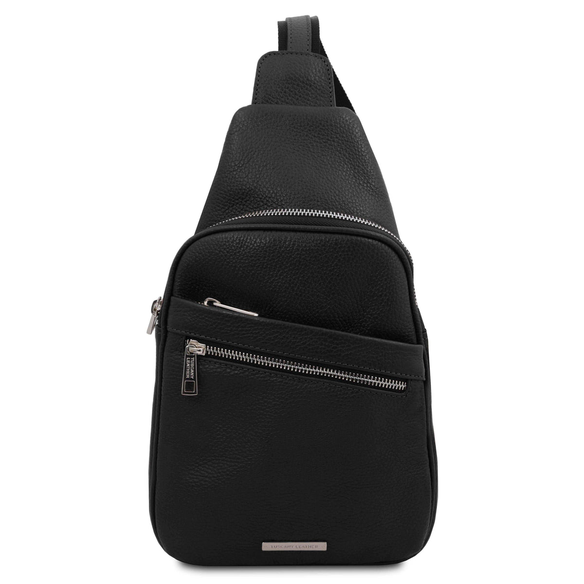 Borse da uomo in pelle Nero Albert - Borsa crossover in pelle morbida | TL142022 San Rocco Italia