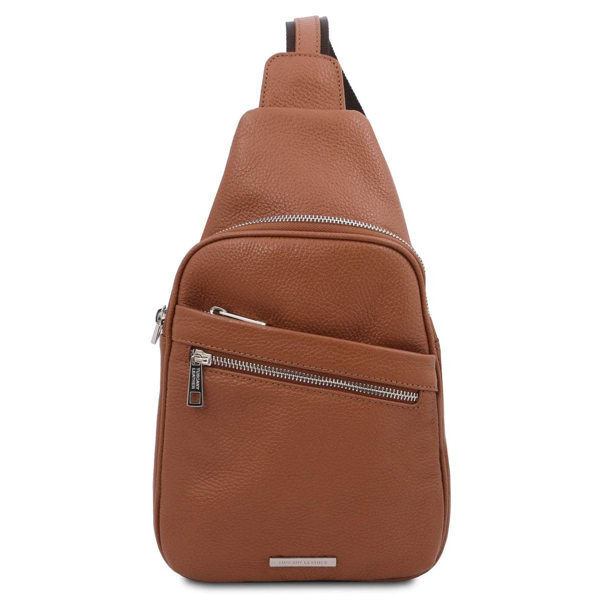 Borse da uomo in pelle Cognac Albert - Borsa crossover in pelle morbida | TL142022 San Rocco Italia