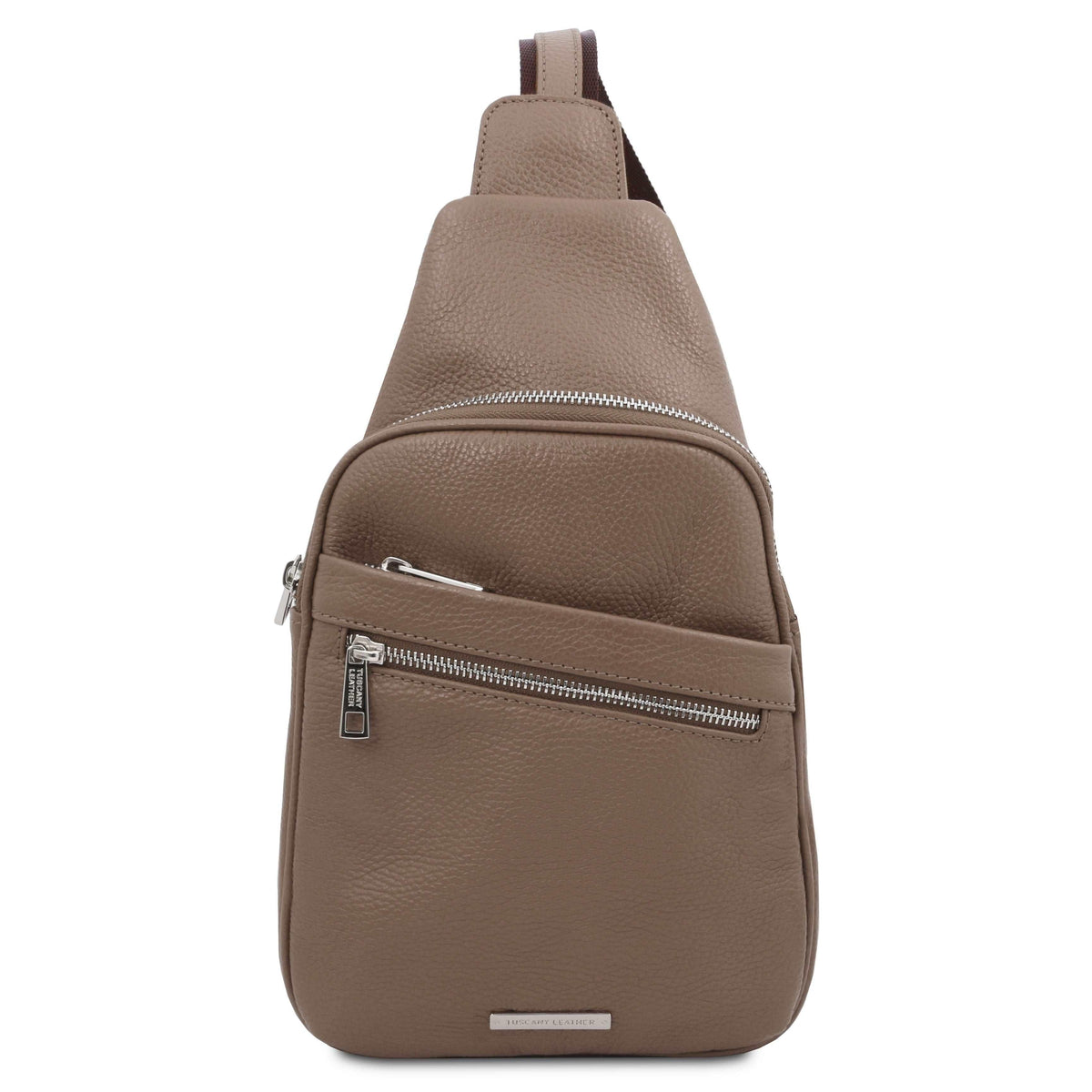 Borse da uomo in pelle Taupe scuro Albert - Borsa crossover in pelle morbida | TL142022 San Rocco Italia