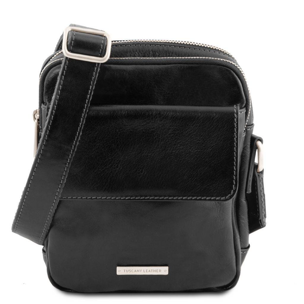 Borse da uomo in pelle Nero Larry - Borsa a tracolla in pelle | TL141915 San Rocco Italia