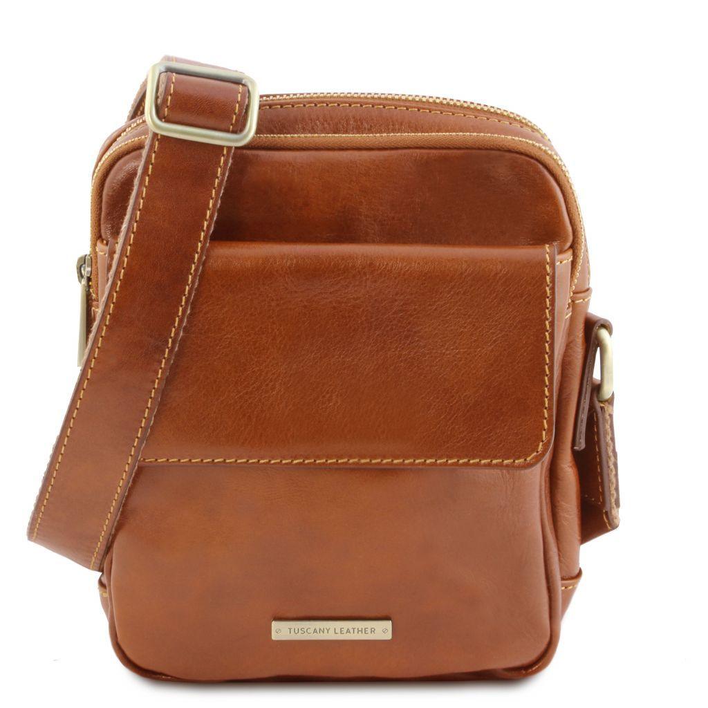 Borse da uomo in pelle Miele Larry - Borsa a tracolla in pelle | TL141915 San Rocco Italia