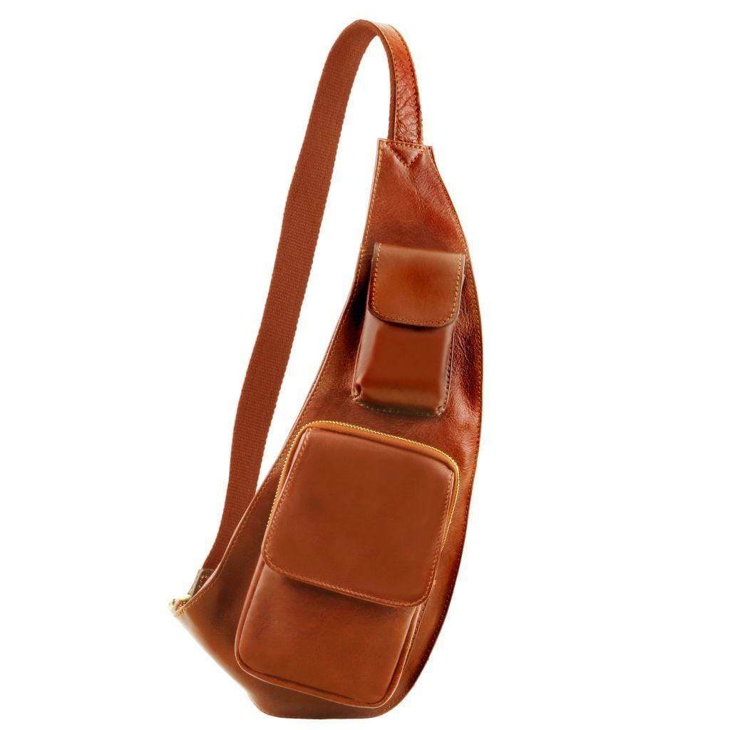 Sacs homme en cuir Miel Sac crossover homme en cuir | TL141352 San Rocco Italia