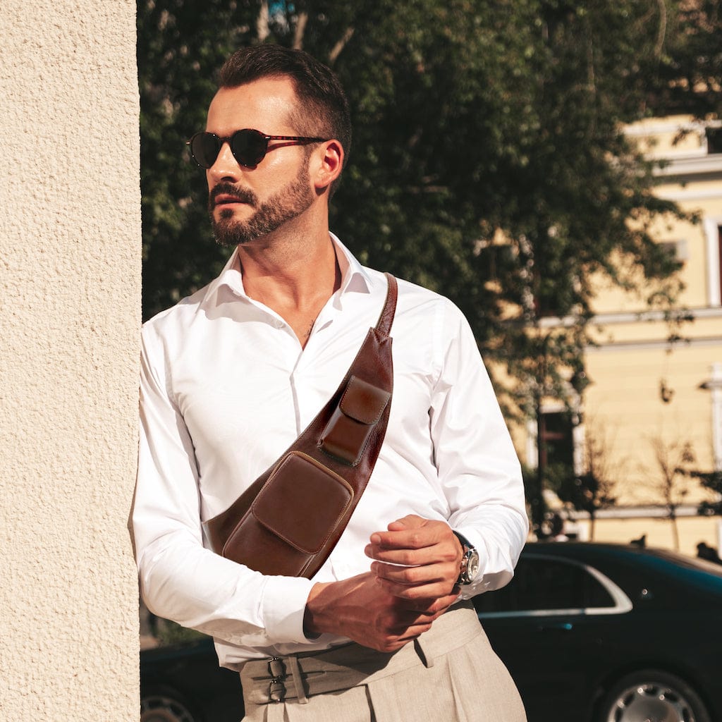 Sacs homme en cuir Sac crossover homme en cuir | TL141352 San Rocco Italia