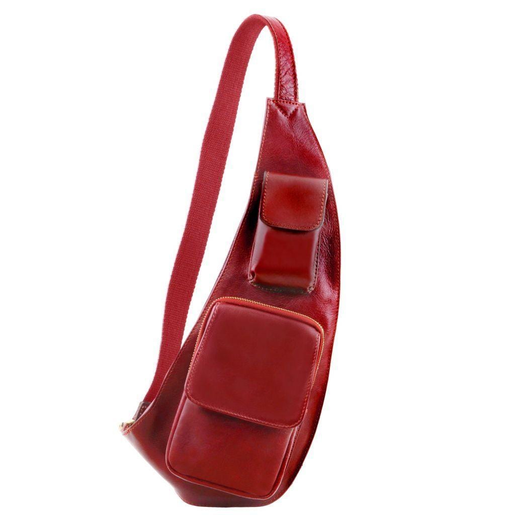 Sacs homme en cuir Rouge Sac crossover homme en cuir | TL141352 San Rocco Italia