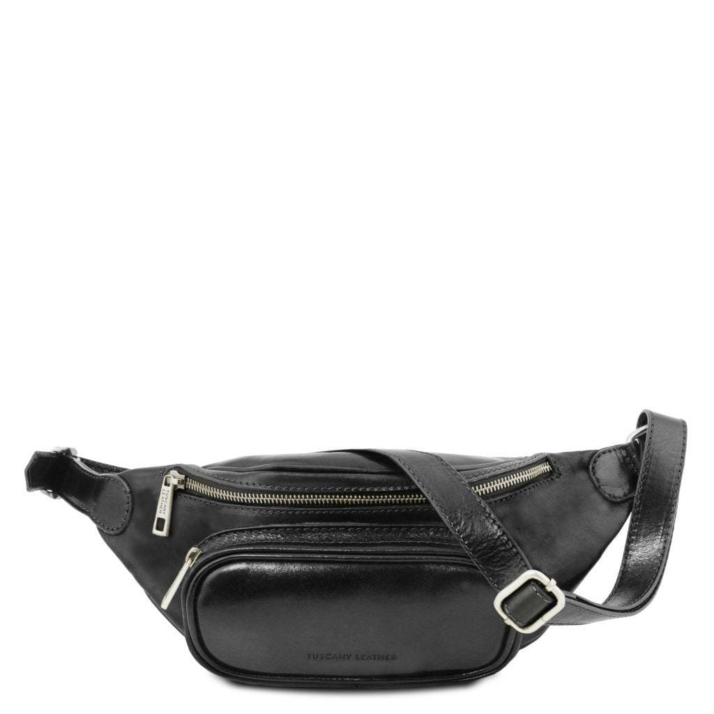 Borse da uomo in pelle Nero Marsupio in pelle italiana | TL141797 San Rocco Italia