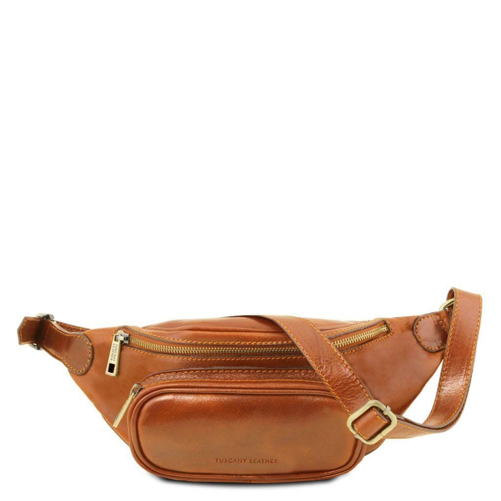 Borse da uomo in pelle Miele Marsupio in pelle italiana | TL141797 San Rocco Italia