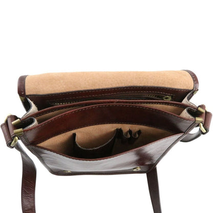 Leather bags for men TL Messenger - Two compartment leather shoulder bag | TL141255 San Rocco Italia