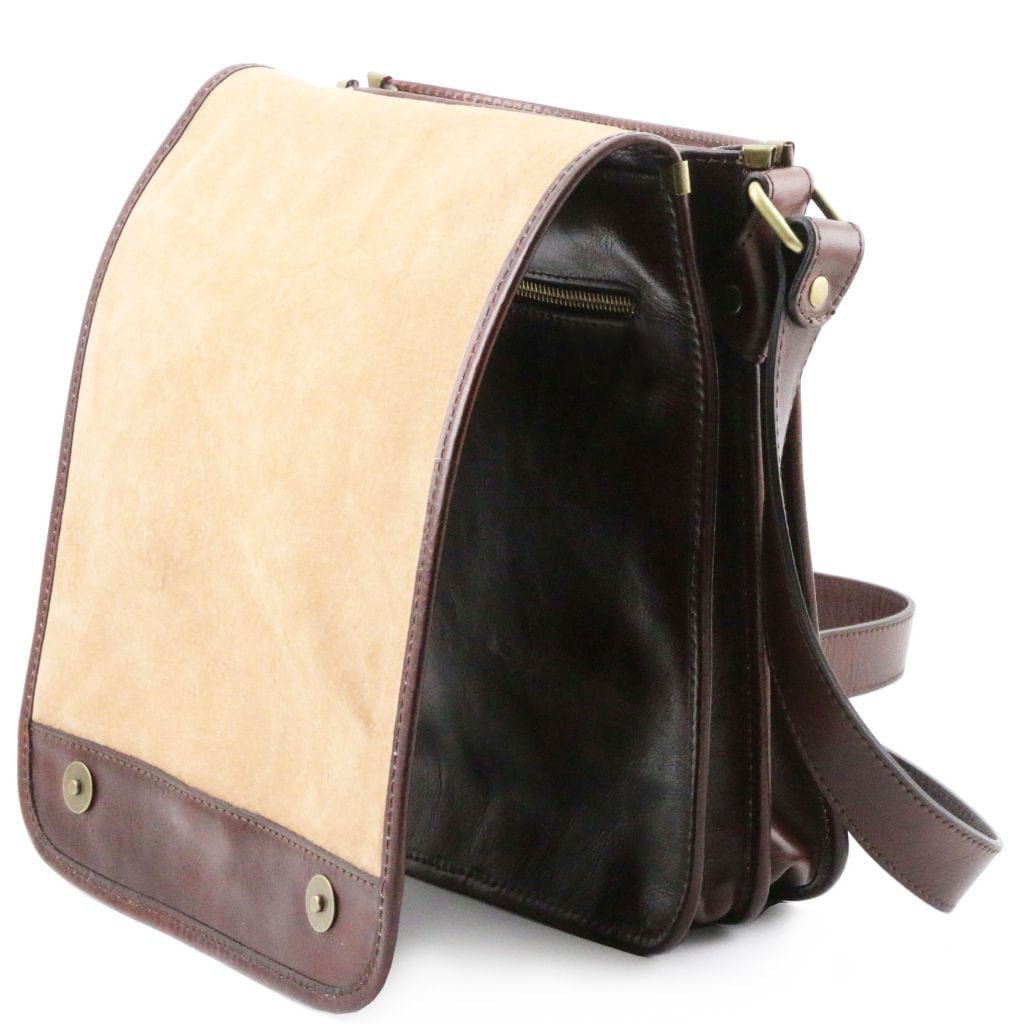 Leather bags for men TL Messenger - Two compartment leather shoulder bag | TL141255 San Rocco Italia