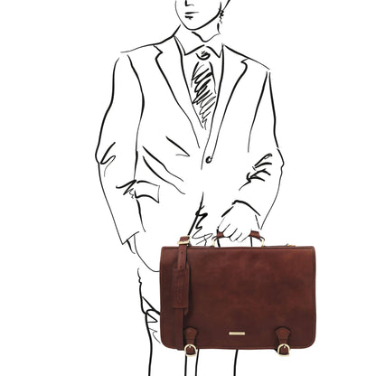 Cartelle in pelle Ancona - Borsa messenger in pelle | TL142073 San Rocco Italia
