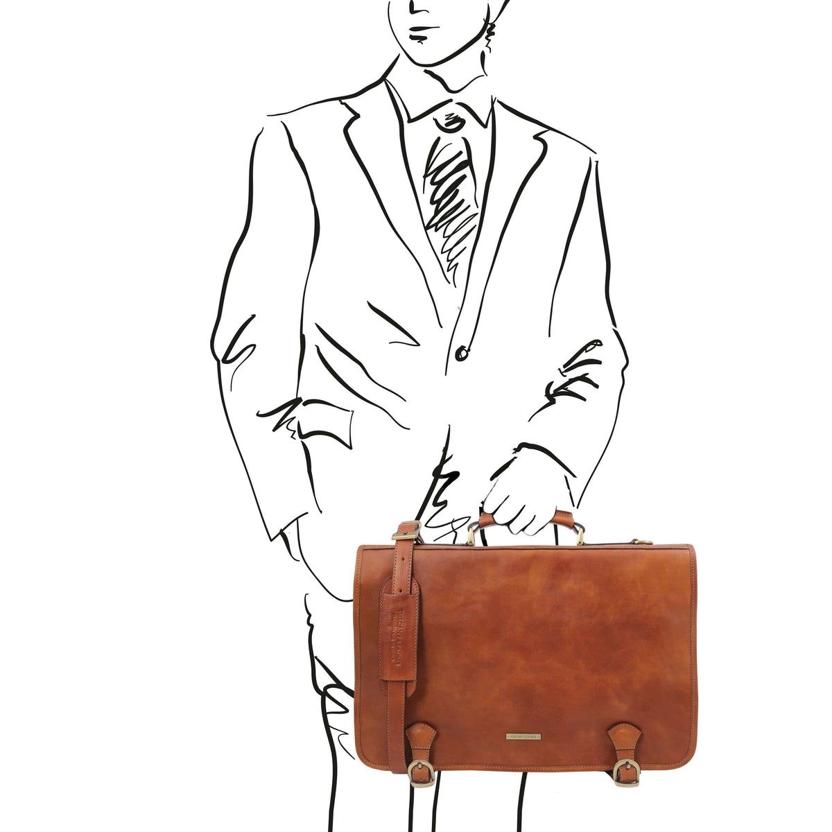 Cartelle in pelle Ancona - Borsa messenger in pelle | TL142073 San Rocco Italia