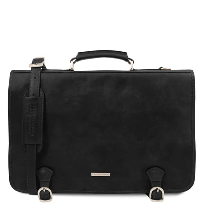 Cartelle in pelle Nero Ancona - Borsa messenger in pelle | TL142073 San Rocco Italia