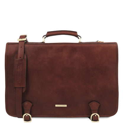 Cartelle in pelle Marrone Ancona - Borsa messenger in pelle | TL142073 San Rocco Italia