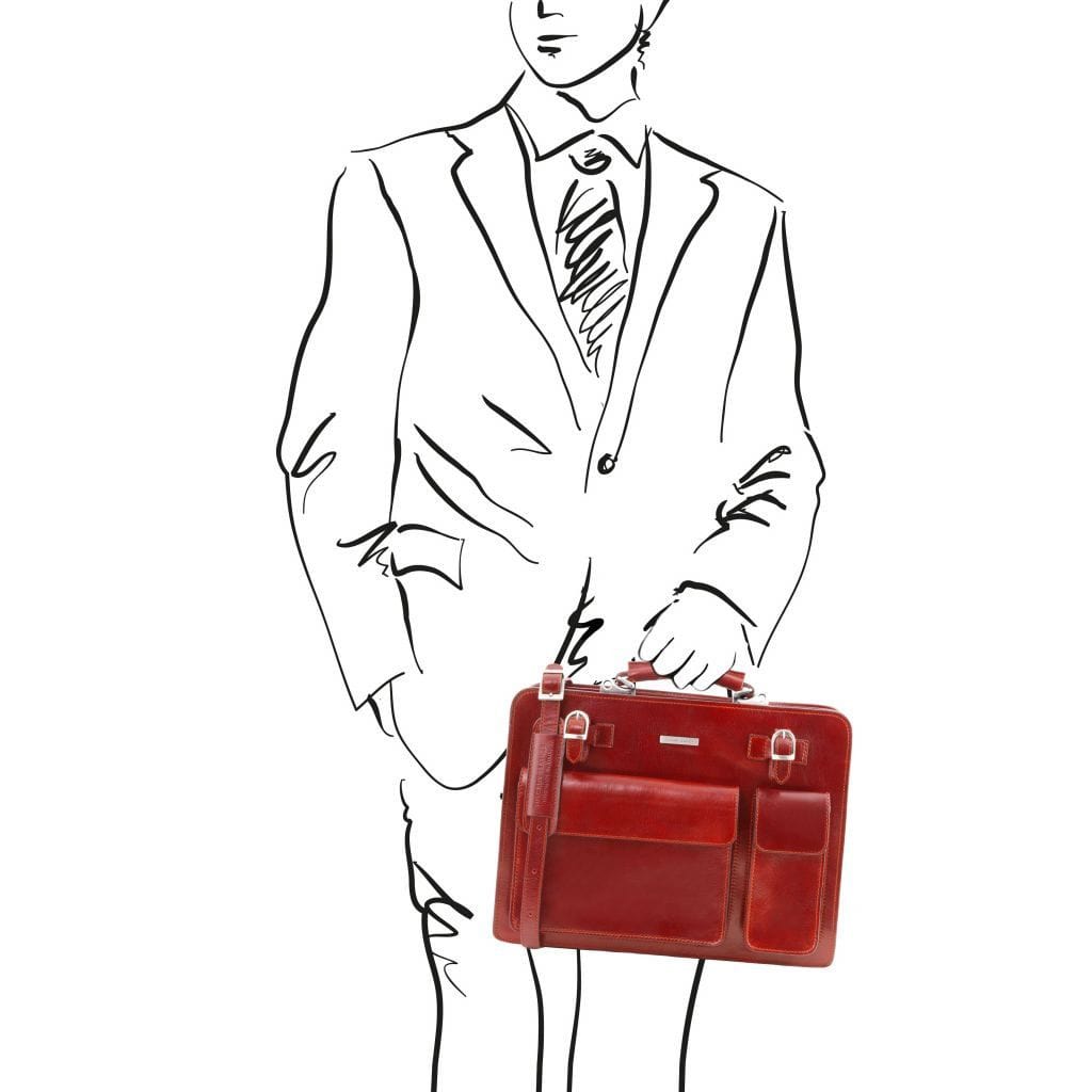 Leather briefcases Venezia - Leather briefcase 2 compartments | TL141268 San Rocco Italia