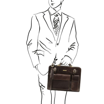 Leather briefcases Venezia - Leather briefcase 2 compartments | TL141268 San Rocco Italia