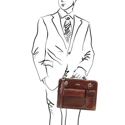 Leather briefcases Venezia - Leather briefcase 2 compartments | TL141268 San Rocco Italia