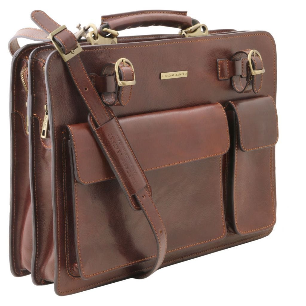 Leather briefcases Venezia - Leather briefcase 2 compartments | TL141268 San Rocco Italia