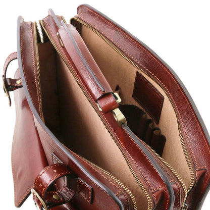 Leather briefcases Venezia - Leather briefcase 2 compartments | TL141268 San Rocco Italia