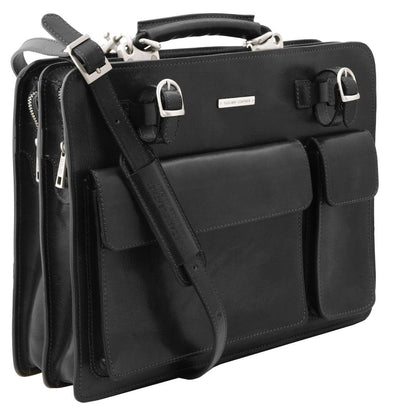 Leather briefcases Venezia - Leather briefcase 2 compartments | TL141268 San Rocco Italia