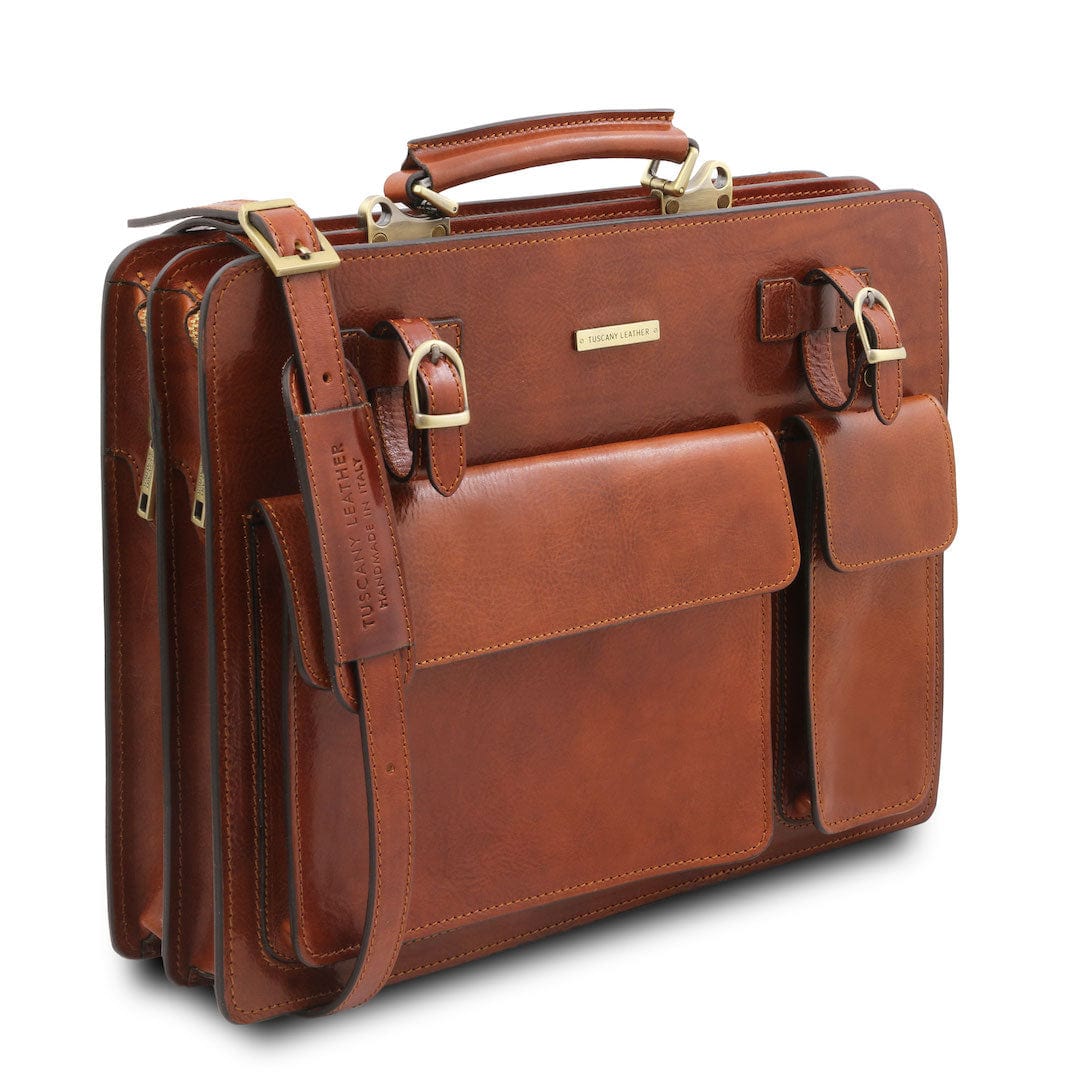 Leather briefcases Venezia - Leather briefcase 2 compartments | TL141268 San Rocco Italia