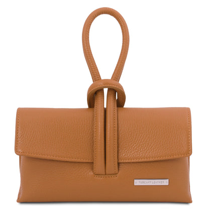 Leren handtassen Cognac TL Bag - Omslagclutch van leer | TL141990 San Rocco Italia
