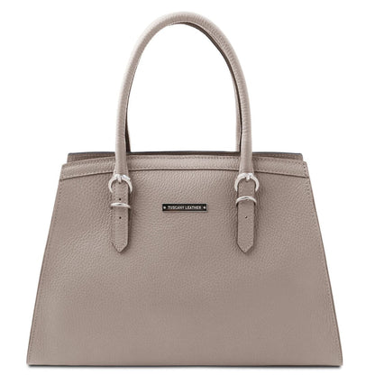 Borse in pelle Grigio chiaro TL Bag - Borsa in pelle italiana | TL142147 San Rocco Italia